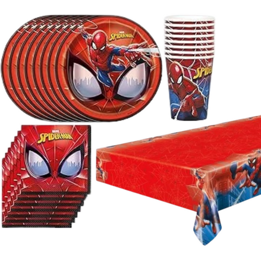 Spiderman Plate cup napkin serves 10