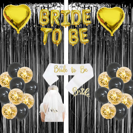 bridal shower party set- gold