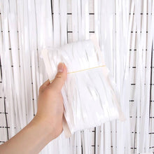 White Curtain Foil Tinsel Fringe Curtain, 1m x 2m