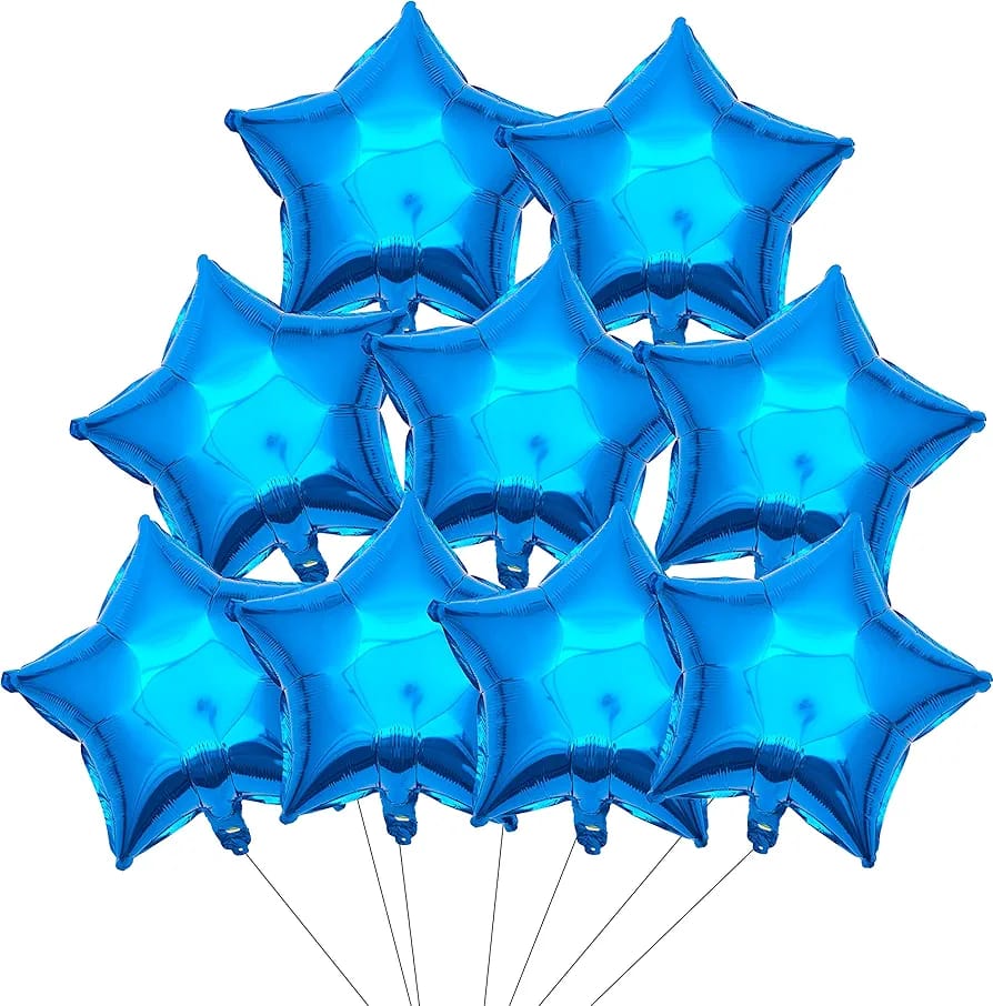 Blue Star Foil Balloons 18 Inches