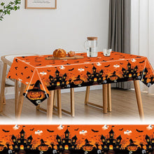Spooky Table Cover - Orange Pumpkin Witch