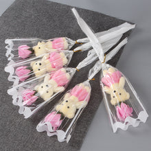 Soap Flower With Teddy Bouquet 1pc