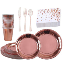 Rosegold Plate Cup Tableware Set - Serves 10