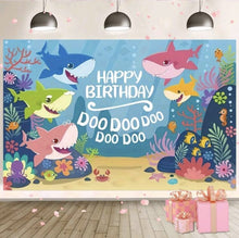 Baby shark backdrop