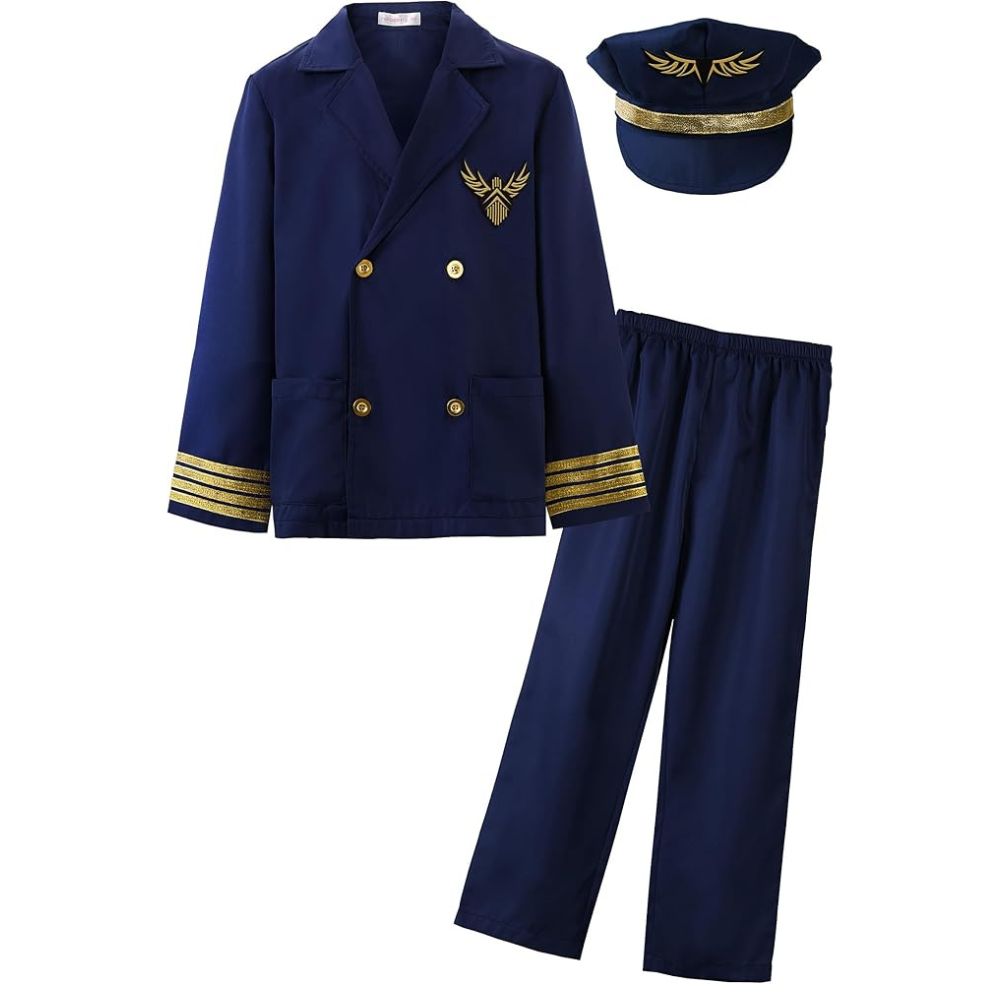 Pilot Uniform Deluxe Costume - 110cm to 130cm