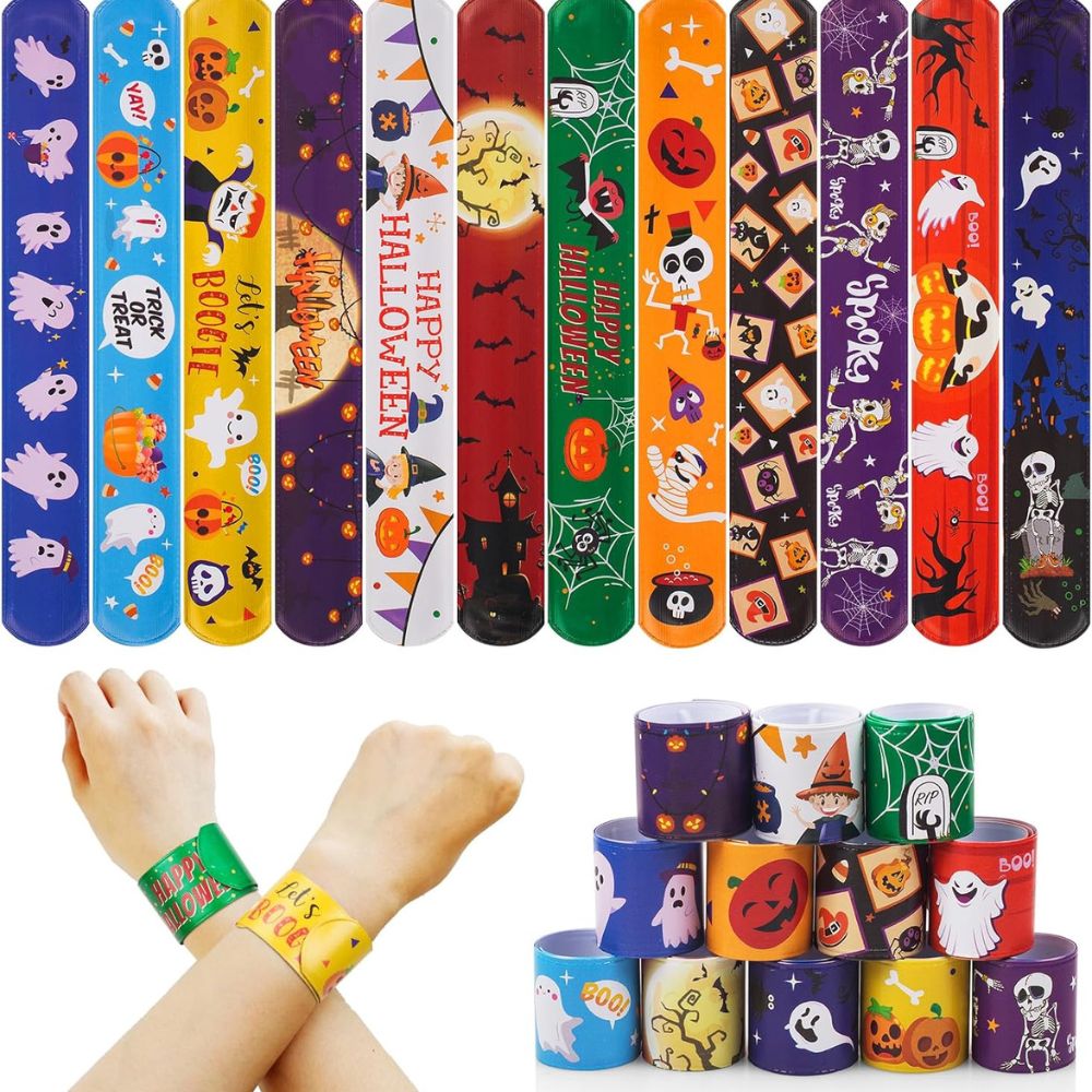 Slap Bracelets For Kids Trick Or Treat Party Favors