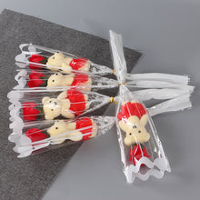 Soap Flower With Teddy Bouquet Red 1pc