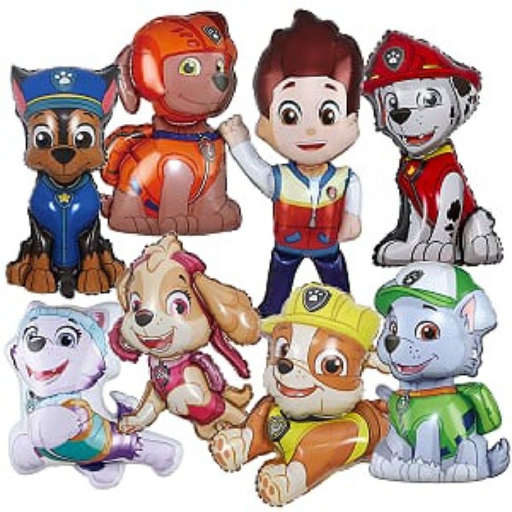 Paw Patrol Foil Balloon Pack of 8pcs - Non Inflated