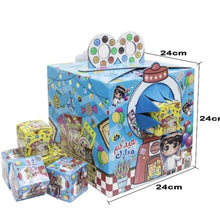 24cm Interactive Eid Mubarak Gift Dispenser Box with Matching Mini Favor Boxes Boys Blue