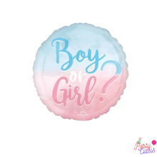 Gender reveal foil balloon