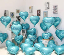 Light Blue Heart Foil Balloons 18 Inches