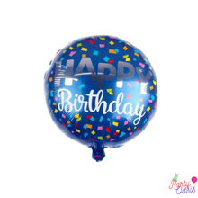 Happy Birthday Blue foil balloon
