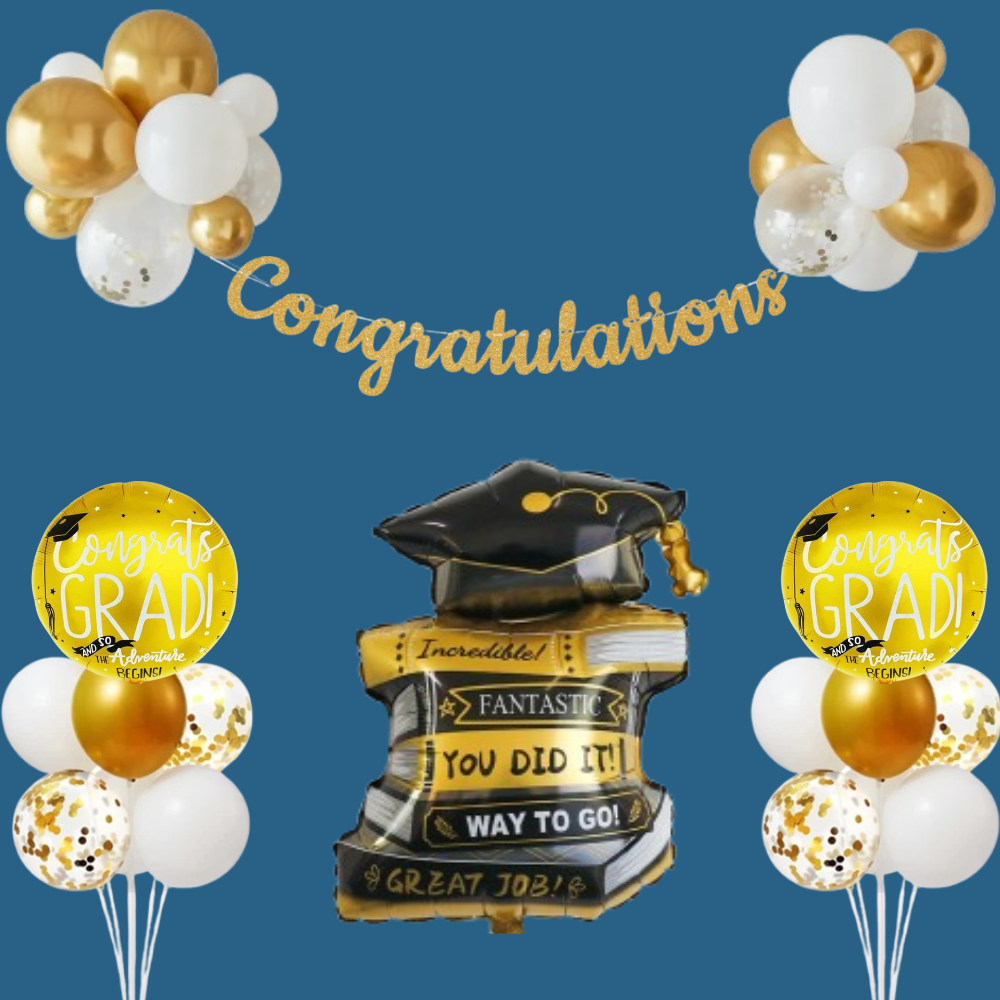 Graduation congratulation air filled ready to use decoration