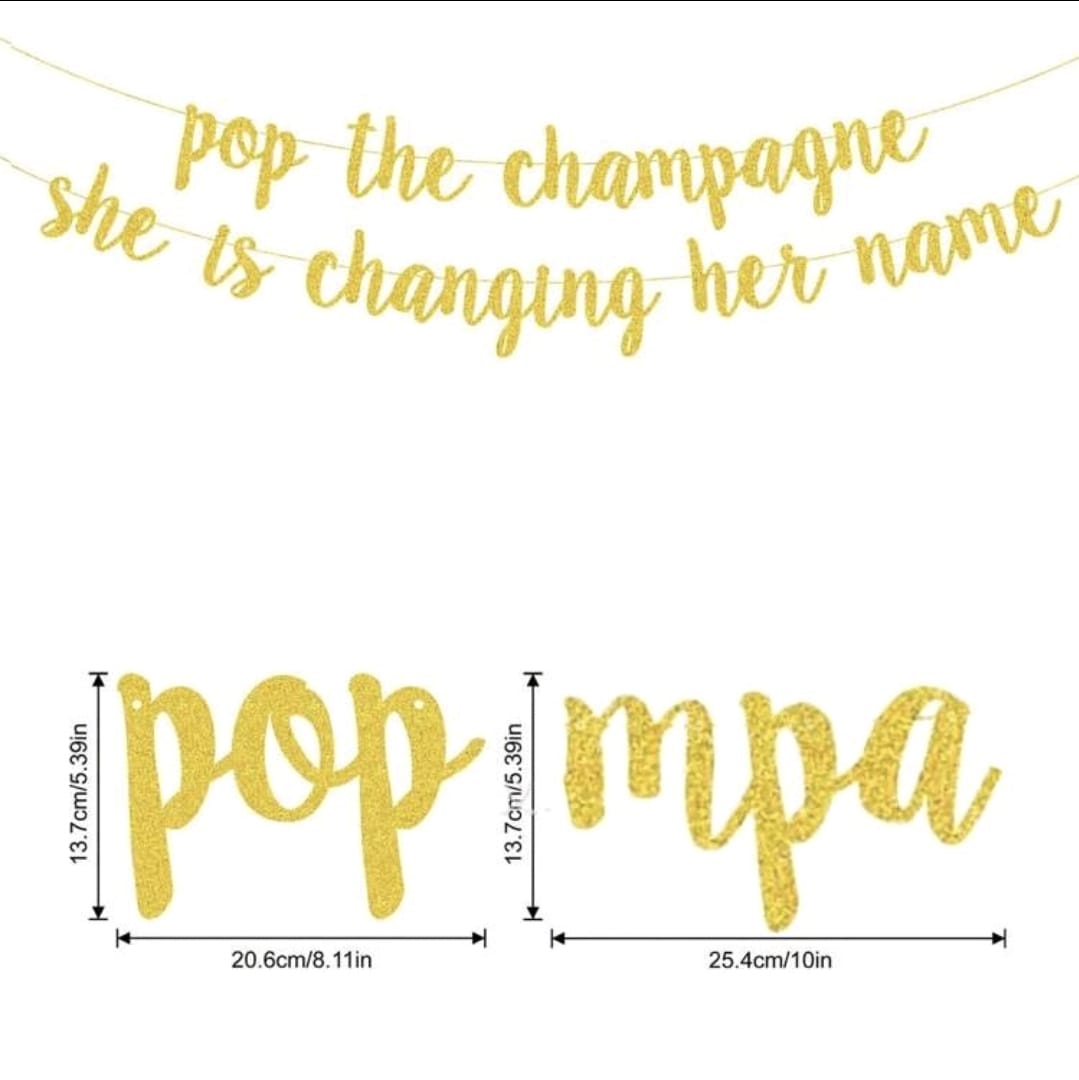 Pop the champagne she is changing the name banner