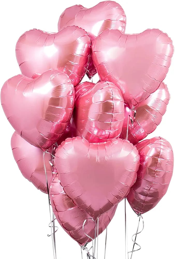 Pink Heart Foil Balloons 18 Inches