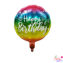 Colorful Rainbow Birthday foil balloon