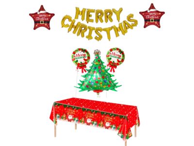 Simple Christmas Tree Decor red