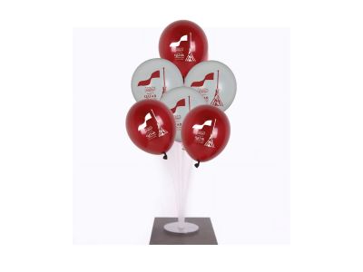 qatar national day printed balloons on balloon stand