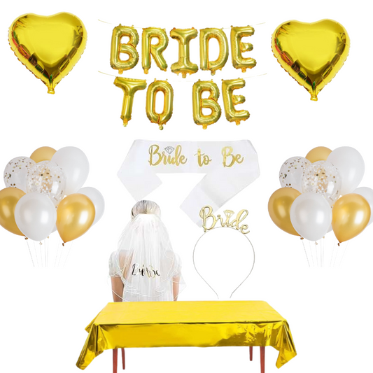 bridal shower party set-white