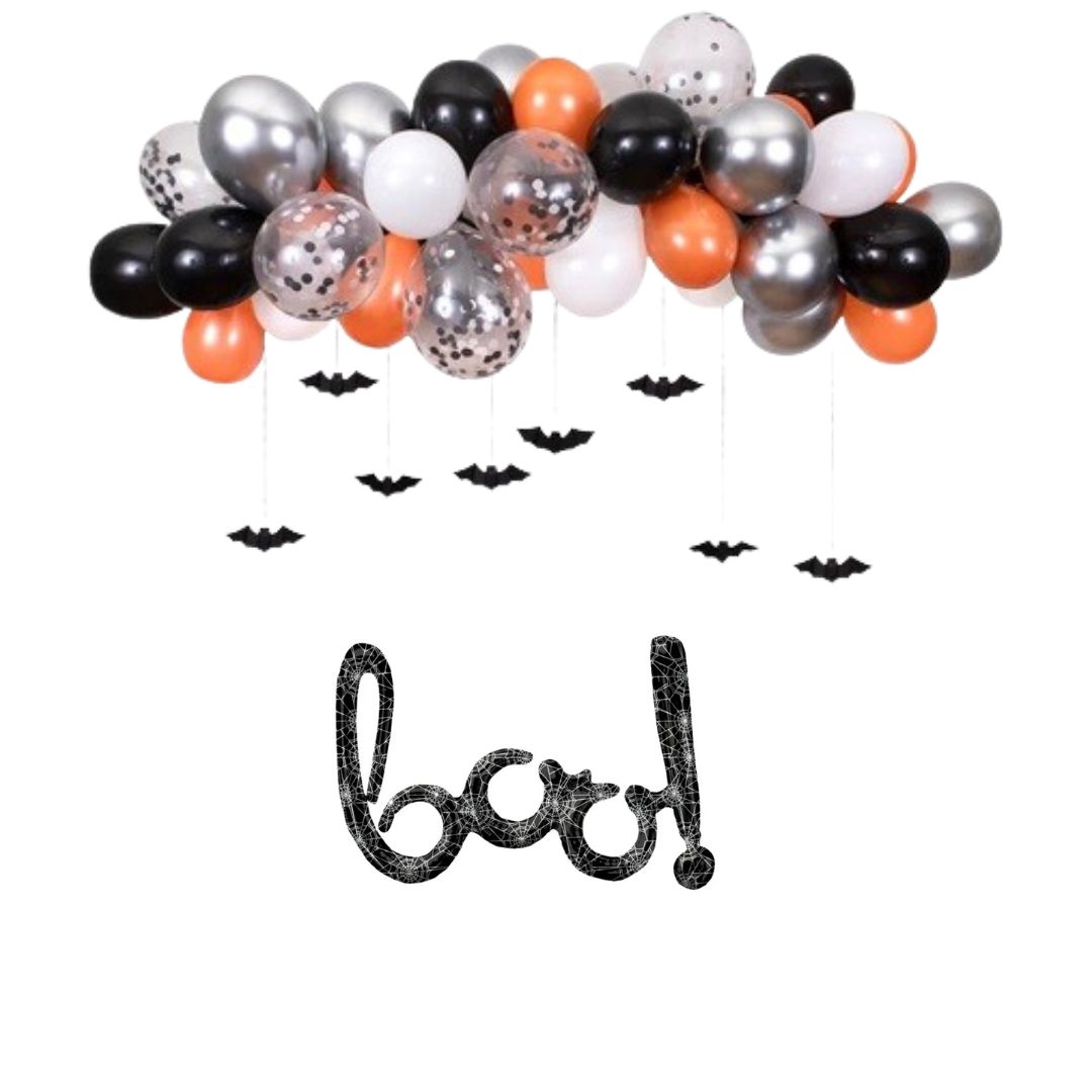 Boo with balloon garland