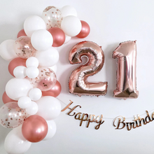 Rosegold white birthday decoration
