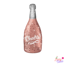 Cheers Rosegold bottle Foil balloon