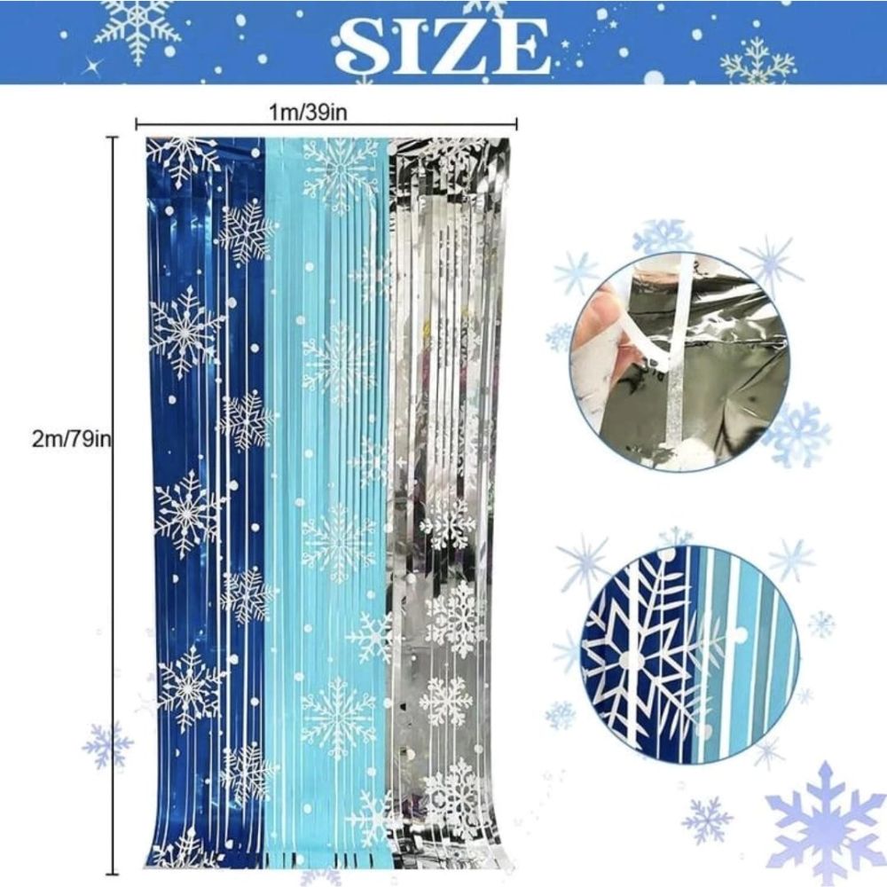 Frozen Curtain Foil Snowflake 1pc