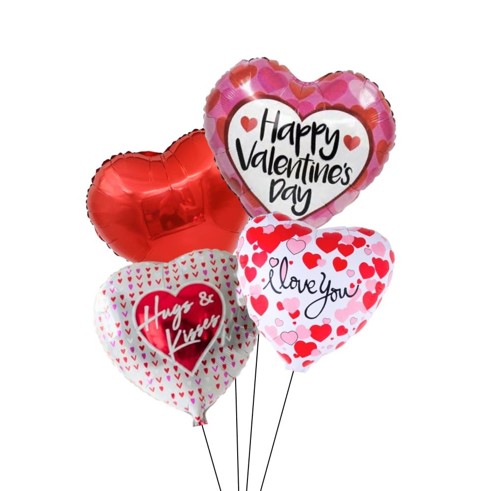Valentines Day Helium Bunch
