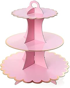 pink gold cup cake stand