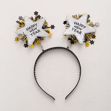 Happy New Year Headband Silver