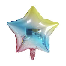 Pastel Rainbow Star Foil Balloons 18 Inches
