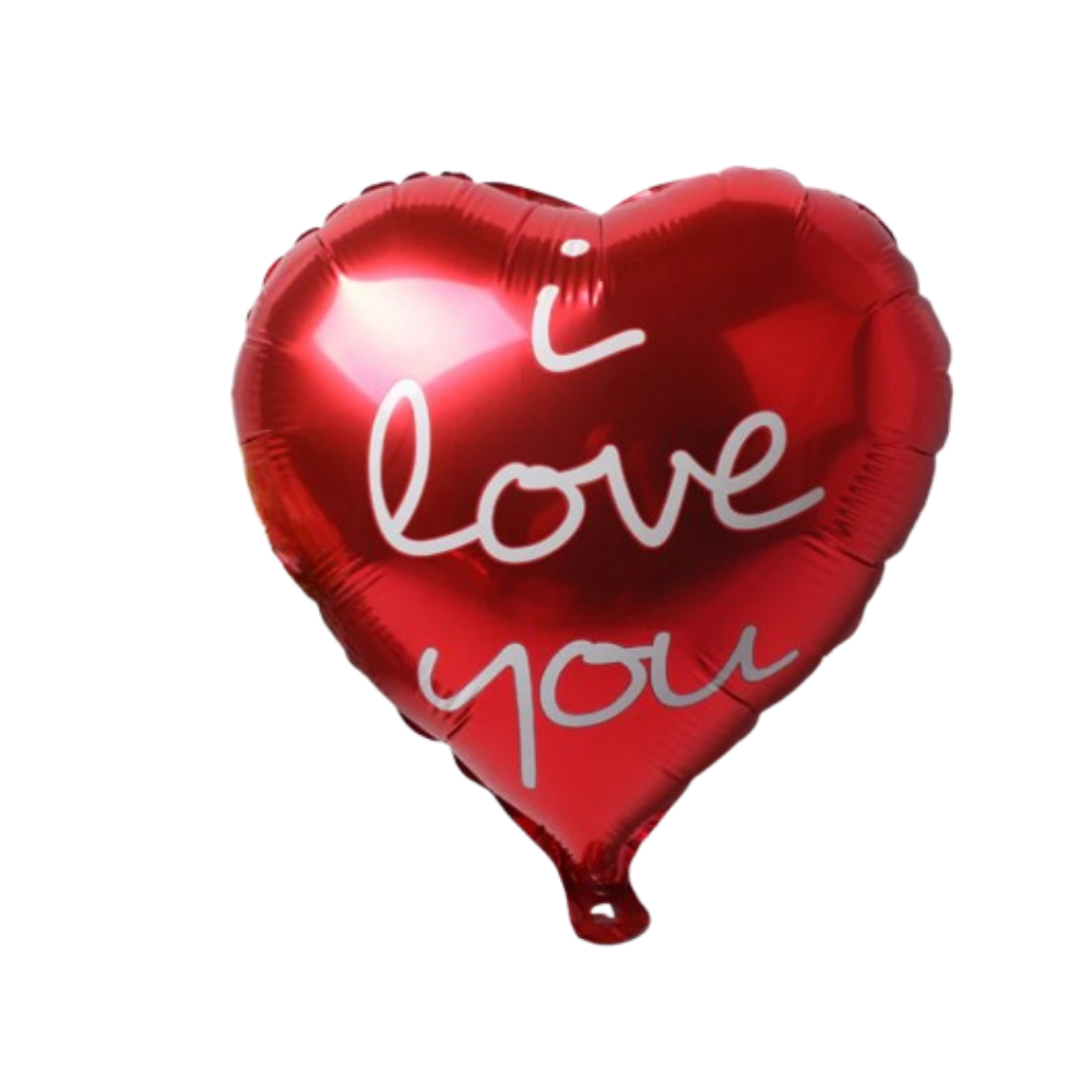 I Love You red heart foil balloon