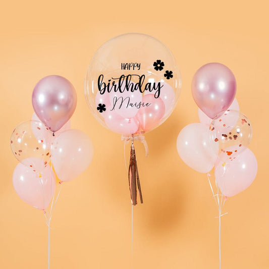 Baby Pink Helium Balloon Personalized