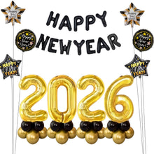 Black Gold 2026 New Year Balloons