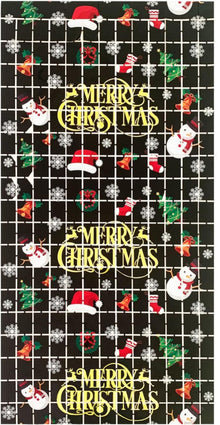Festive Season Snowflakes Printed Square Curtain Foil 1m x 2m