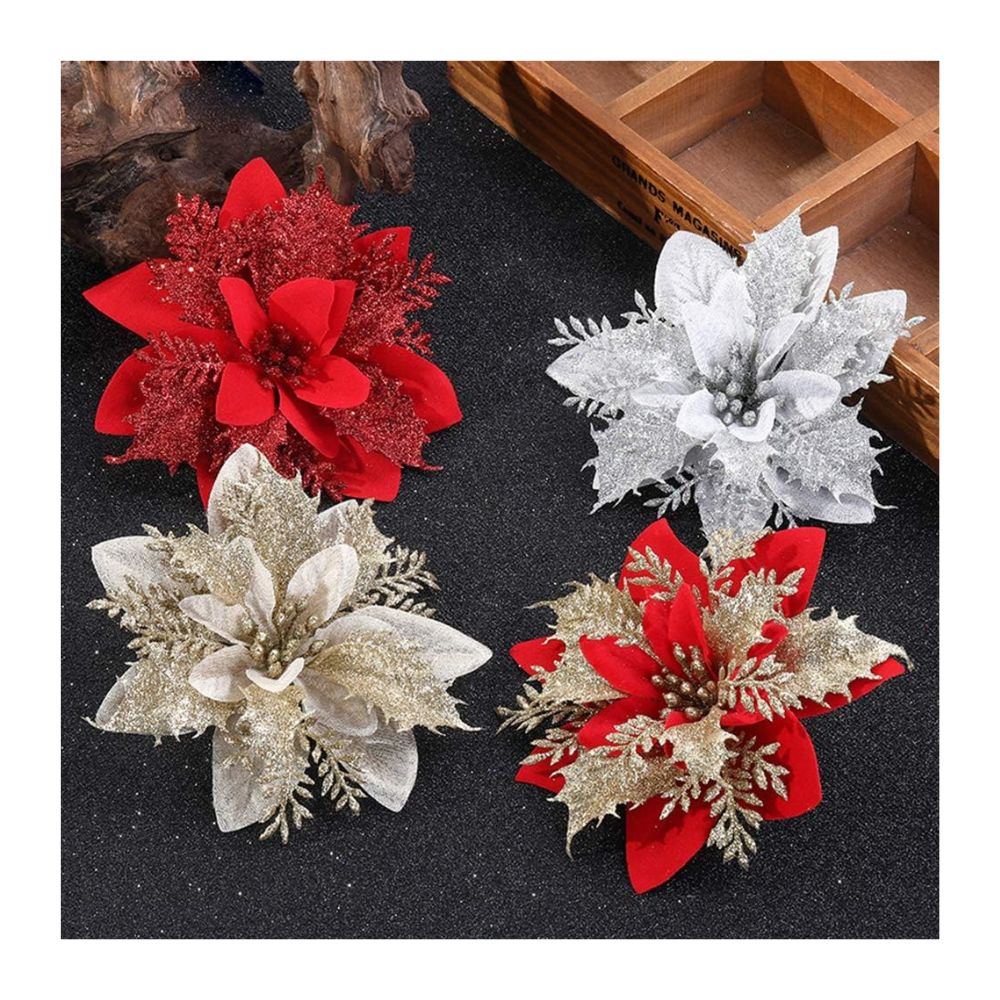 Glitter Christmas Flowers