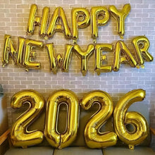 Happy New Year Foil Balloon with 2026 40 inches - Non Inflated