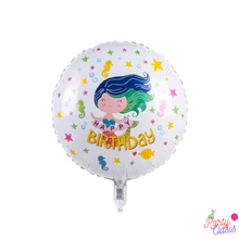 Mermaid birthday foil balloon