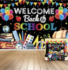 Welcome back to school 1x1.4 m backdrop poster