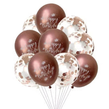 Happy Birthday Helium Balloons - Rosegold