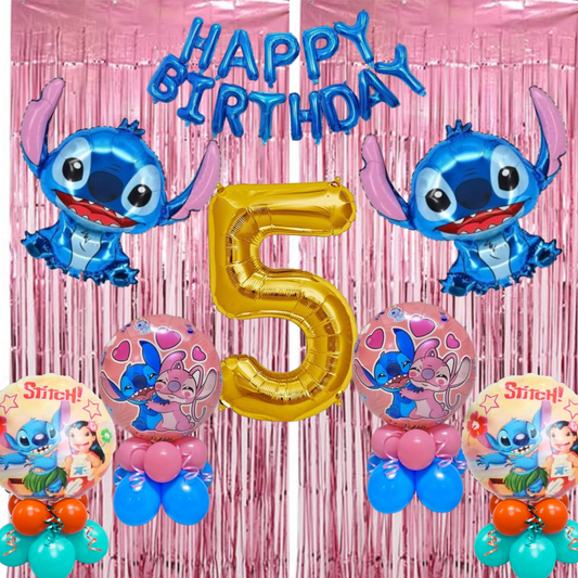 Stitch Birthday Balloon Decoration Kit – DIY or Ready-to-Use