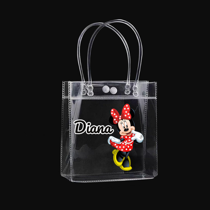 Personalized return gift party favor bags for kids with cartoon character and text of your choice