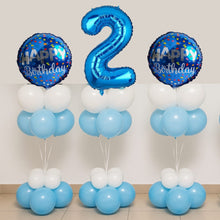 Birthday number foil balloons with  helium _ blue