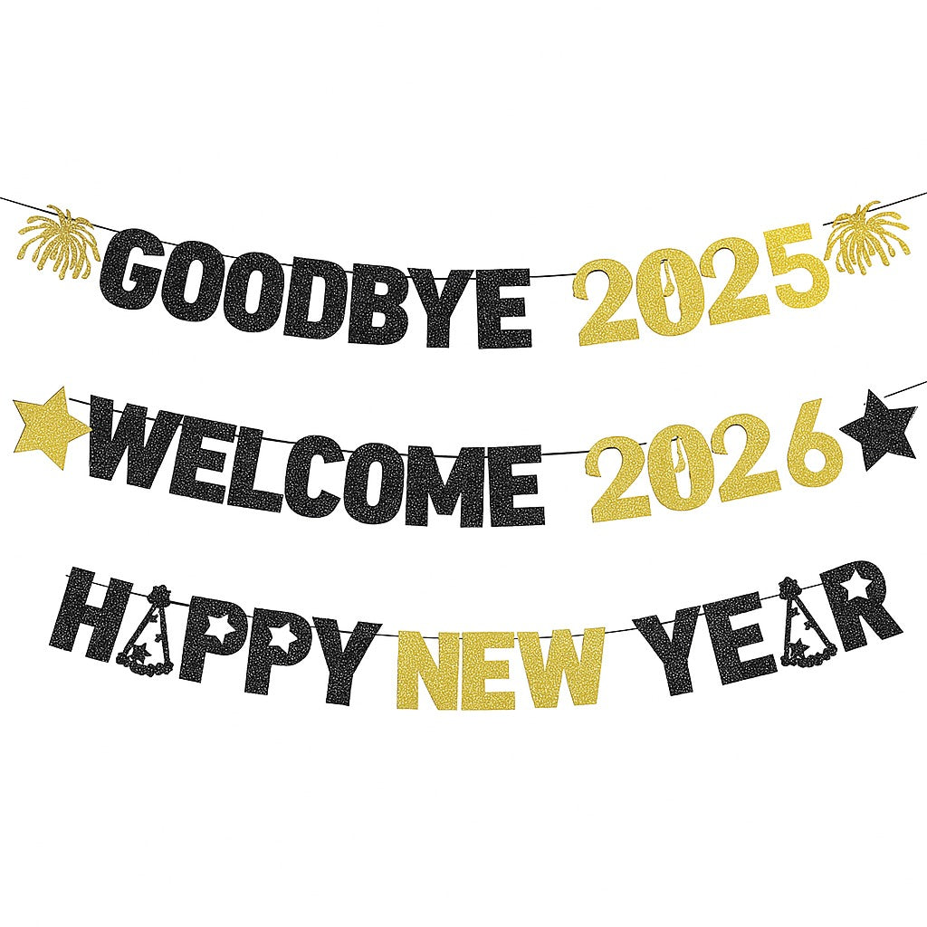 Good Bye 2025, Welcome 2026 And Happy New Year Banner