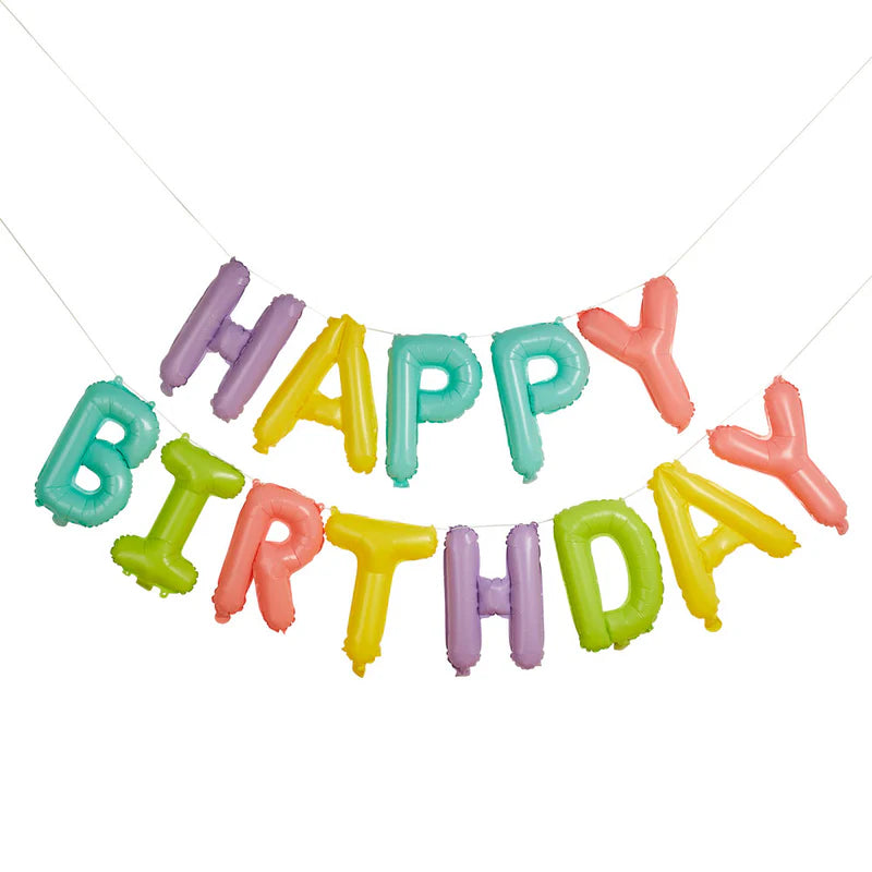 Happy Birthday Foil Letters Balloons