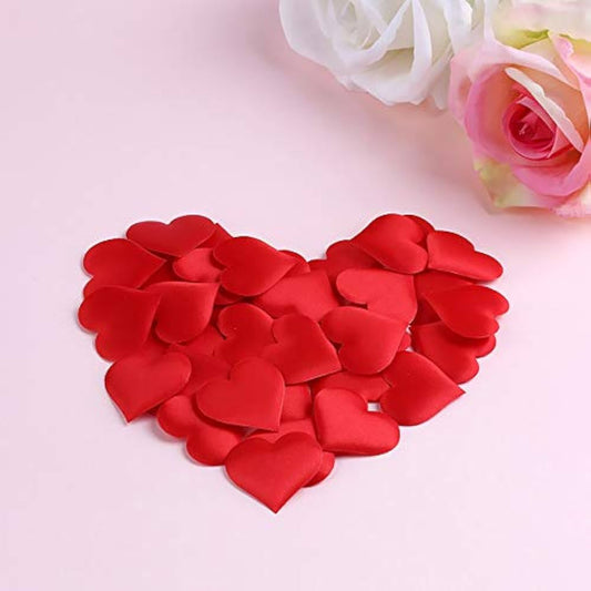 Heart satin confetti- 100 pcs per bag