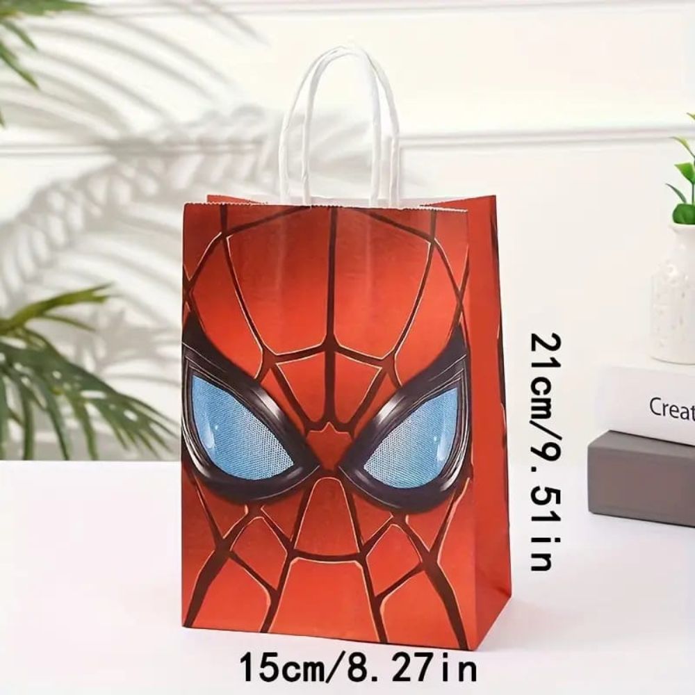 Spiderman Eyes Kraft Bag Pack of 6