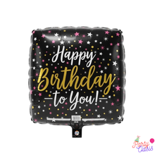 black pink  birthday foil balloon
