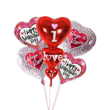 Love Day 5 Pcs Helium with Hugs and Kisses Balloon - Design 2