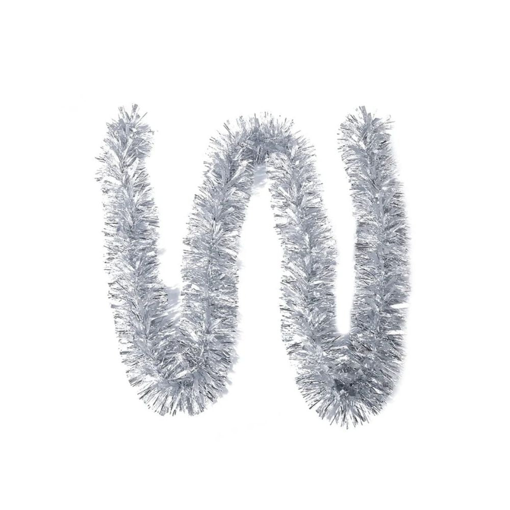 Silver Christmas Tinsel - 3m